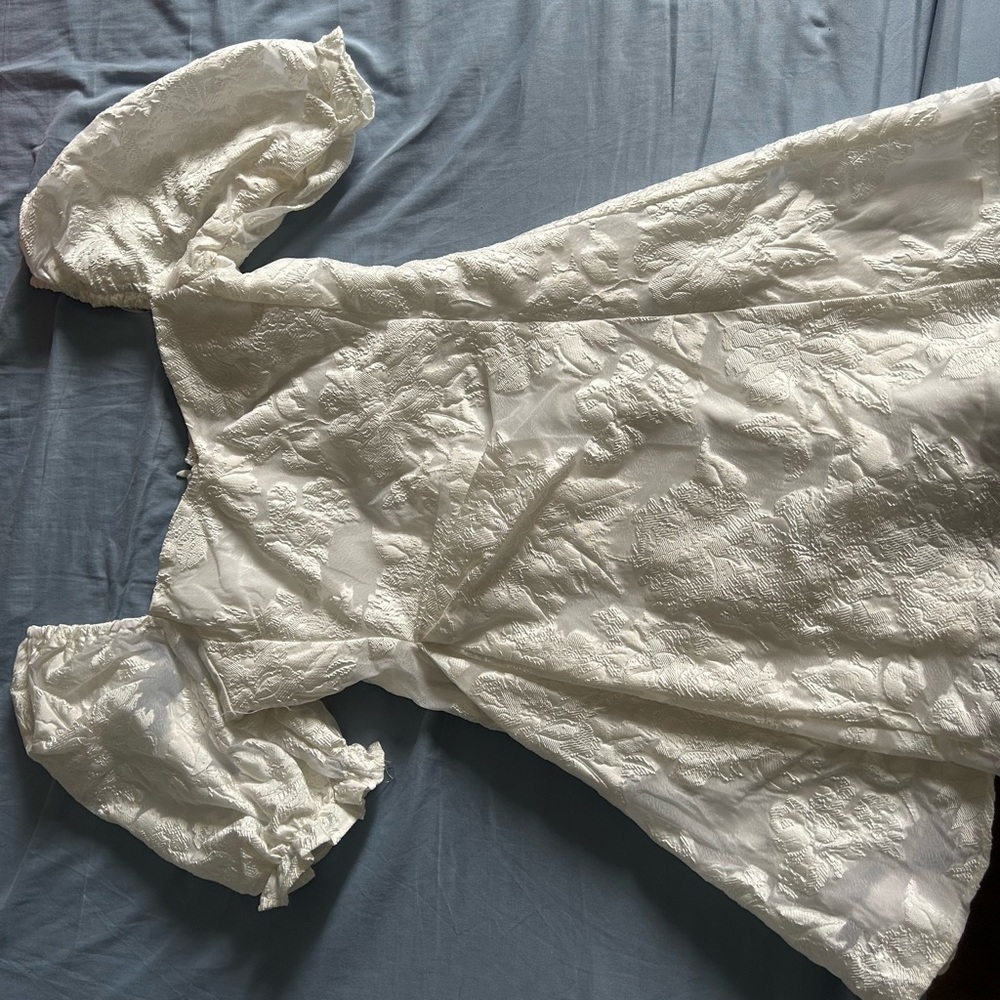 Showpo White Textured Mini Dress